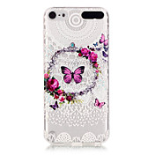 Butterfly Pattern TPU Relief Back Cover C...