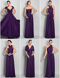 Lanting Mix&Match Convertible Dress Floor-length Jersey Sheath/Column Dress (633753)