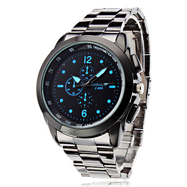 Men's Business Style Silver Alloy Quartz Wrist Watch (Assorted Colors)