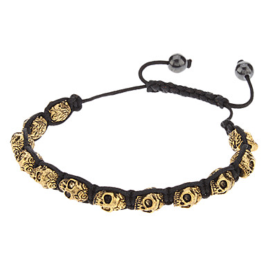 Buddha Golden Skull Knit Bracelace 