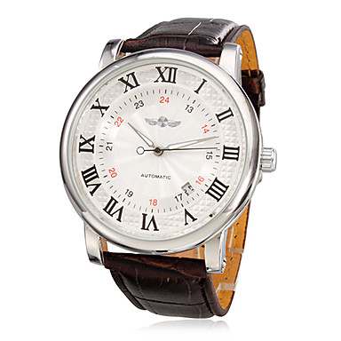 Men's Wrist Style Mechanical Analog PU Watch with Calendar (Assorted Colors)