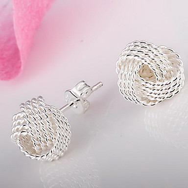 Women's  Spherical silver platedearrings