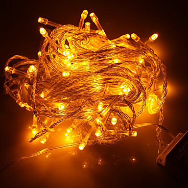 100-LED 10M Christmas Holiday Decoration Yellow Light LED String Light