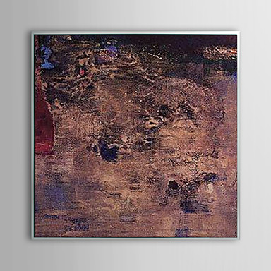 Abstract Mud and Flood Framed Oil Painting