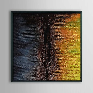 Abstract Fissure Framed Oil Painting