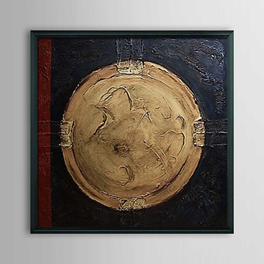 Abstract Souvenir Coin Framed Oil Painting