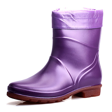 flat heel rain boots