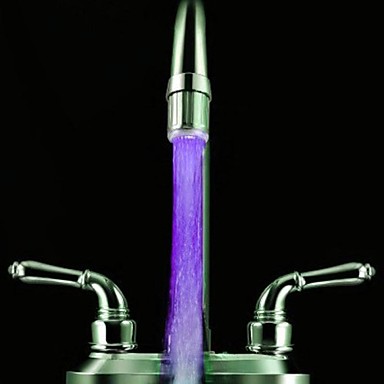 Battery-Free Seven Changing Color RGB LED Faucet Light