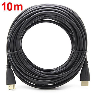 Ultra-Thin 24K Gold Plated HDMI 1.4 Male to Male Connection Cable (10m-Length)