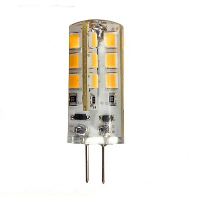 G4 3W 24x2835SMD 270LM 2800-3200K Warm White Light  LED Bi-pin Lights  (DC 12V)