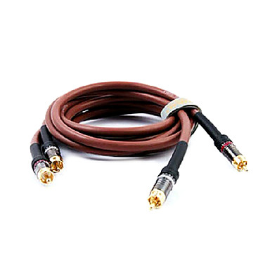 1.5M 4.9FT 2RCA Plug Male to 2RCA Plug Male Audio Cables Free Shipping