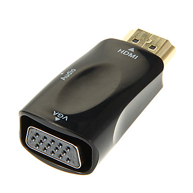 HDMI to VGA Adapter+3.5mm Audio Jack Cable