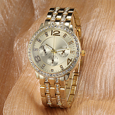 Women's Watch Fashion Diamante Luxury Gold Dial