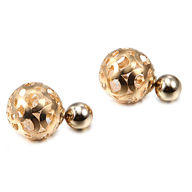 Fashion Rotundity Crystal Multicolor Alloy Stud Earrings (1 Pair)(Silver,Golden)