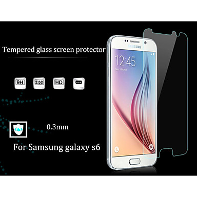 HUYSHE 0.33mm 2.5D Round 9H Damage Protection Anti-Scratch Tempered Glass Screen Protector for Samsung Galaxy S6