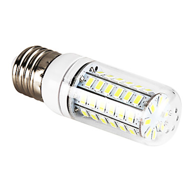 E27 12W 56x5730SMD 1200LM 6000-6500K White Light LED Corn Bulb (220-240V)