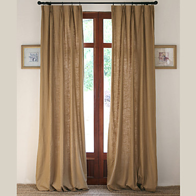To paneler lin bomull solid panel soverom gardiner gardiner antikk ...