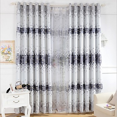 To paneler landet rutete lilla soverom polyester trykkvalsen ...