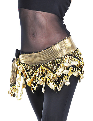 Belly Dance Belt Women’s Polyester Beading / Coins Black / Purple